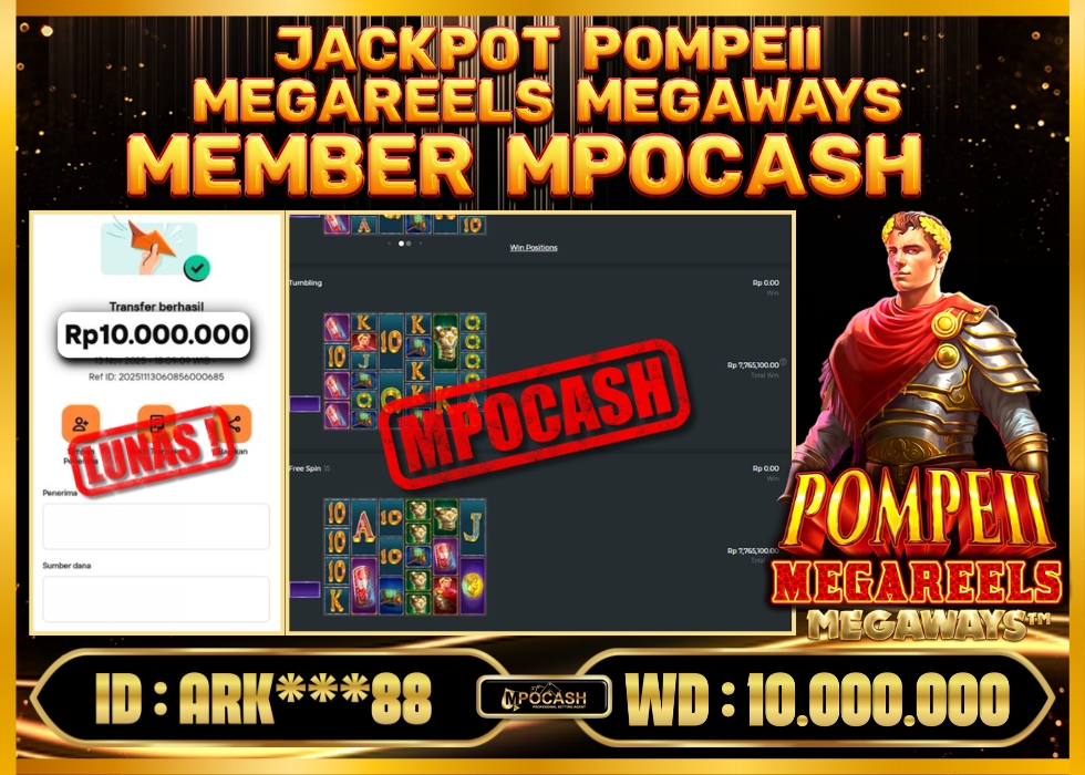 MPOCASH JACKPOT POMPEII MEGAREELS MEGAWAYS